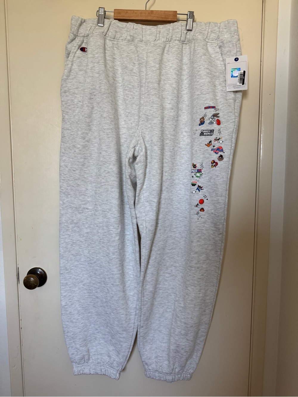 NWT Champion x Space Jam Tune Squad Gray Jogger Sweatpants XL